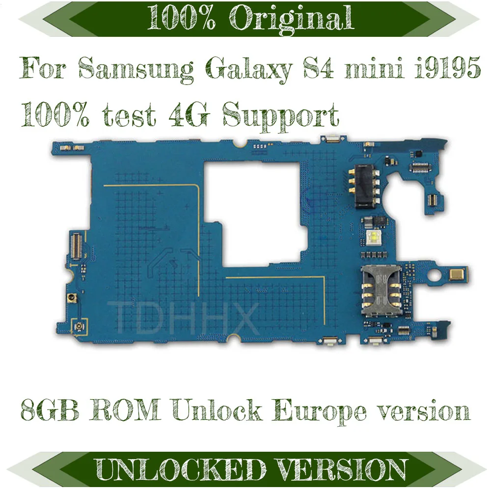 Original unlocked For Samsung Galaxy S4 mini i9195 Motherboard,Europe version for Galaxy S4 mini i9195 Logic Boards