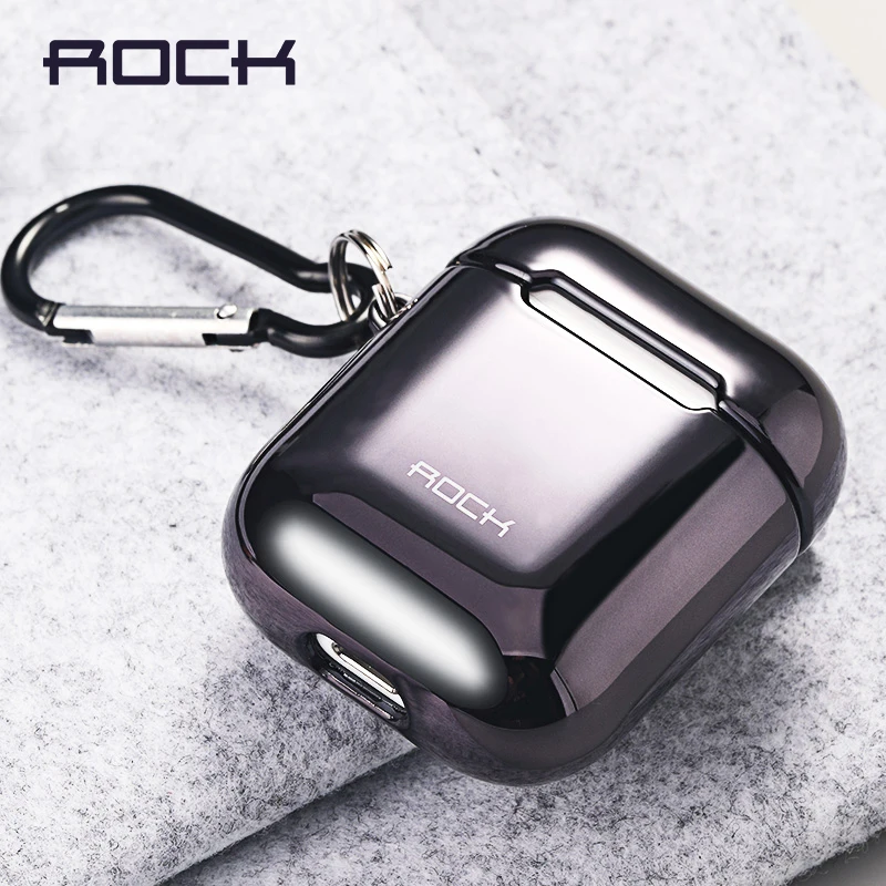 ROCK гальванический защитный чехол для Airpods, жесткий корпус для наушников Apple Airpods 1 2, гальванический защитный чехол