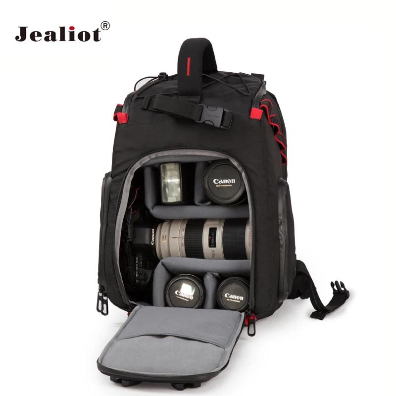 Jealiot сумка для фотоаппарата фоторюкзак рюкзак камеры цифровой dslr холст роликовый