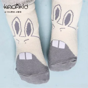 Слоновая кость KACAKID/Детские носки милые детские носки унисекс с большой мышкой милые Нескользящие Детские носки ka1138 - Цвет: Слоновая кость