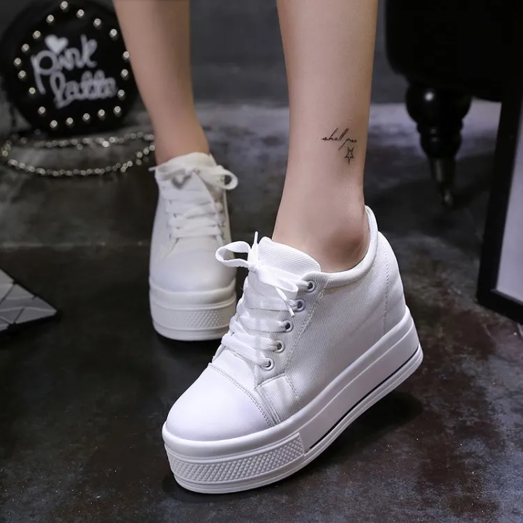 Женские туфли больших размеров (8 см) свободного покроя с толстой подошвой