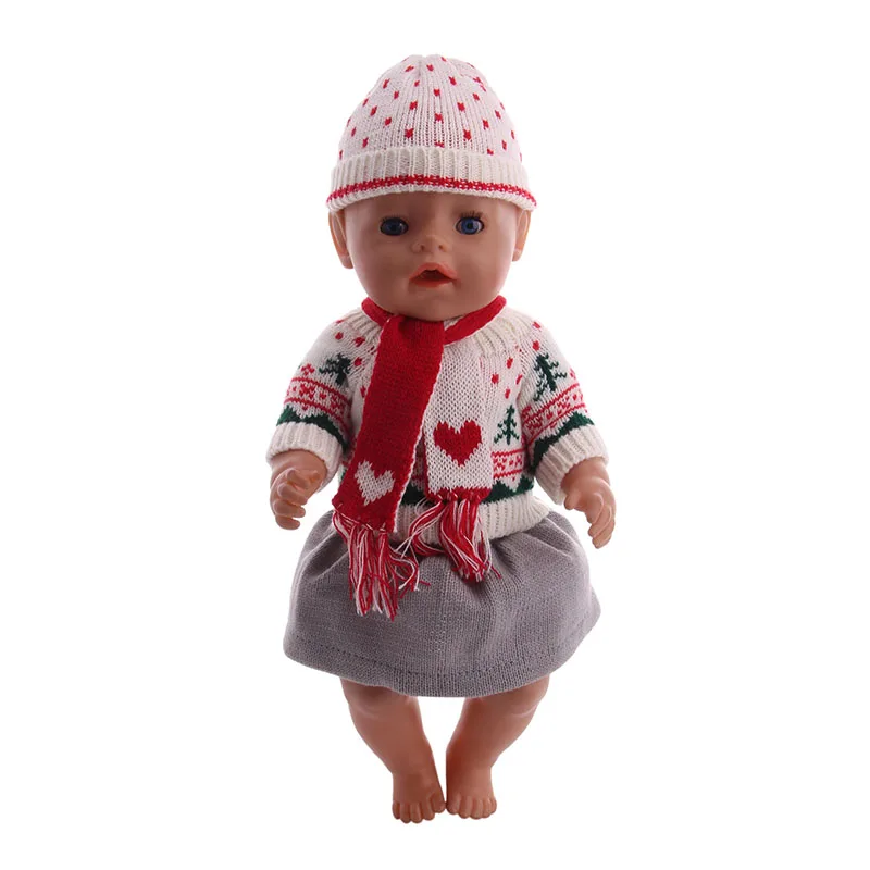 LUCKDOLL Рождественский подарок одежда костюм подходит 18 дюймов Американский 43 см детская кукла одежда аксессуары, игрушки для девочек, поколение, подарок на день рождения