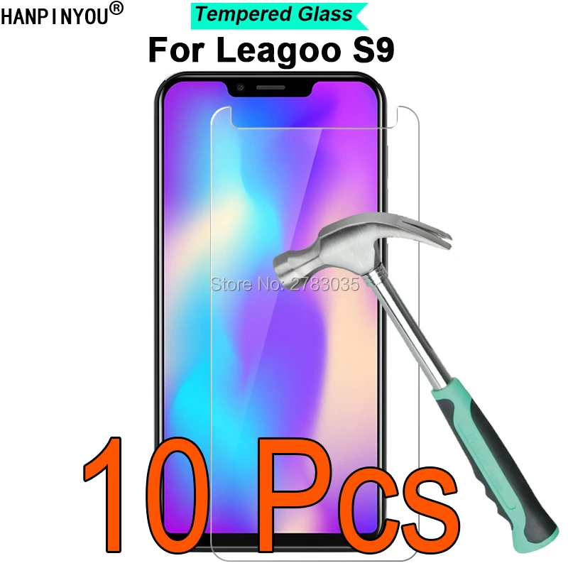 

10 шт./лот для Leagoo S9 5,85 "новая твердость 9H 2.5D ультра-тонкая закаленная Защитная стеклянная пленка для экрана Защита