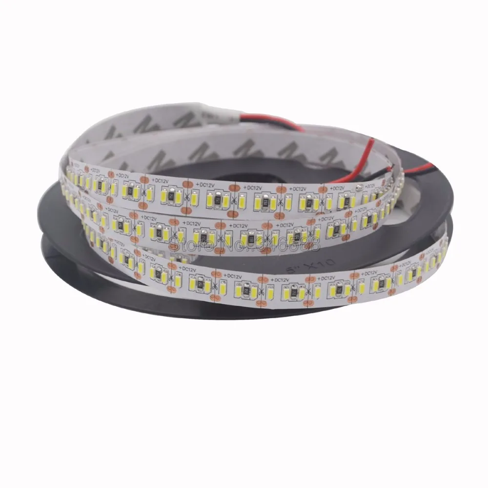 12 В 3014 SMD Светодиодная лента 240 светодиодный/M 1200 светодиодный s DC12V IP20 водонепроницаемый белый/теплый белый супер яркий гибкий светодиодный лента 5 м/лот