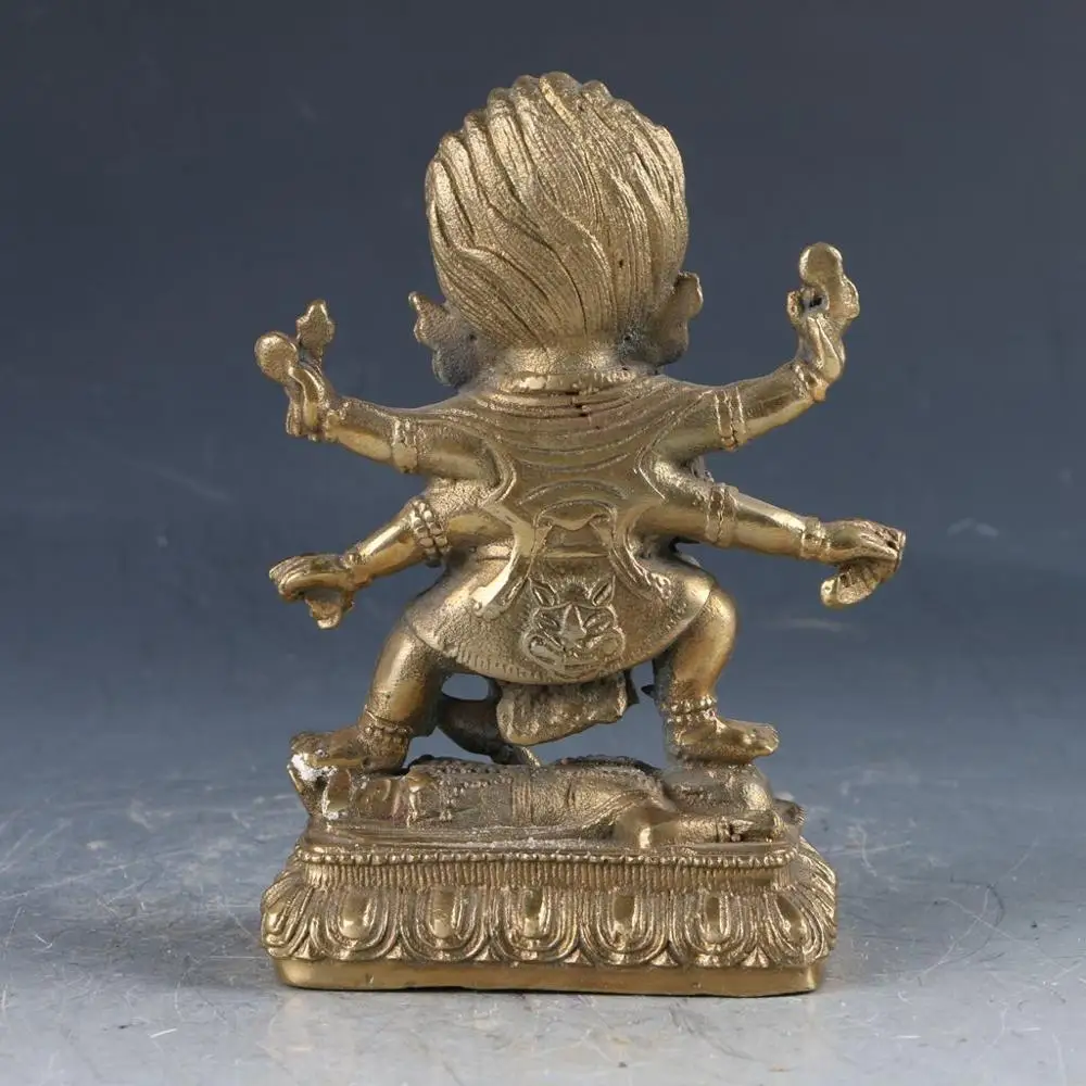 Китайский фэн-шуй украшения Тибетский буддизм латунная Статуэтка махкала Будды |