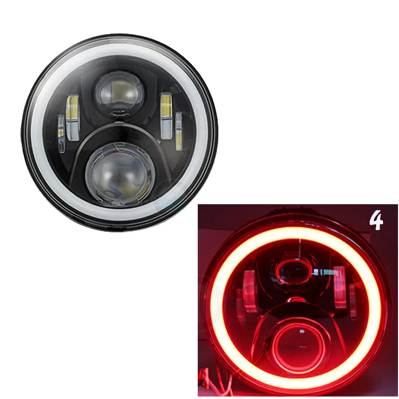 black red halo Светодиодные фары мотоцикла " фары с свет ангела для Honda фары CB400 CB500 CB1300 Hornet 250 600 900 VTE - Цвет: black red halo