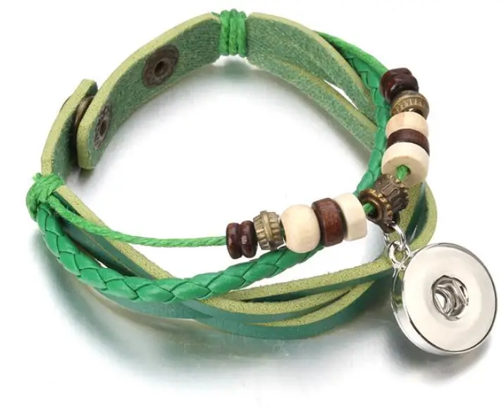 Мужской винтажный кожаный браслет с кнопками 18 мм|bracelets for|button braceletsnap button bracelet |