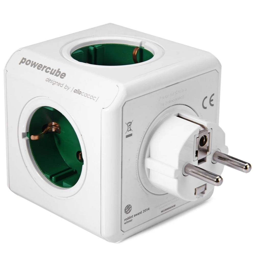 Цельнокроеное платье Allocacoc Мощность Cube оригинальный разъем DE Plug 5 розеток адаптер
