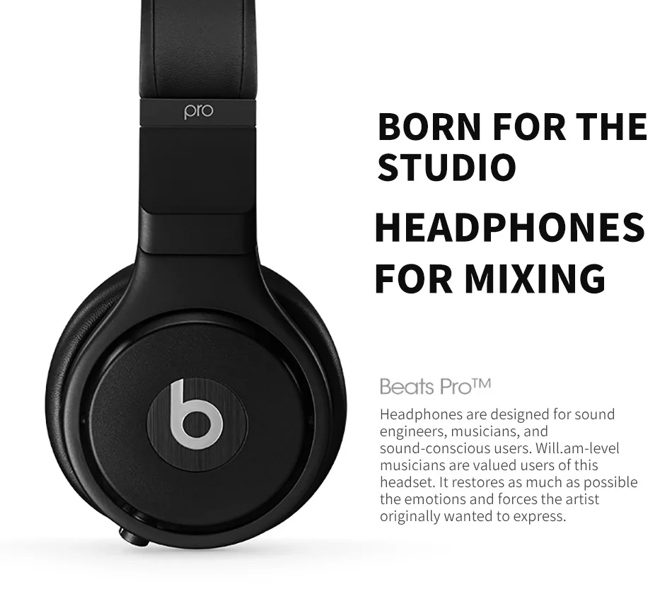 Оригинальные проводные наушники Beats BeatsPro Hi-Fi, профессиональные наушники для записи, высокое качество звука, записывающая игра для ПК