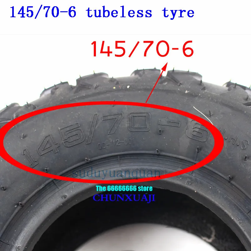 145/70-6 inch Front or Rear tubeless Tyre Vacuum Tire Iner Tube For 50cc 70 90 110cc 125cc Kids Quad Dirt Bike Buggy ATV Buggy images - 6
