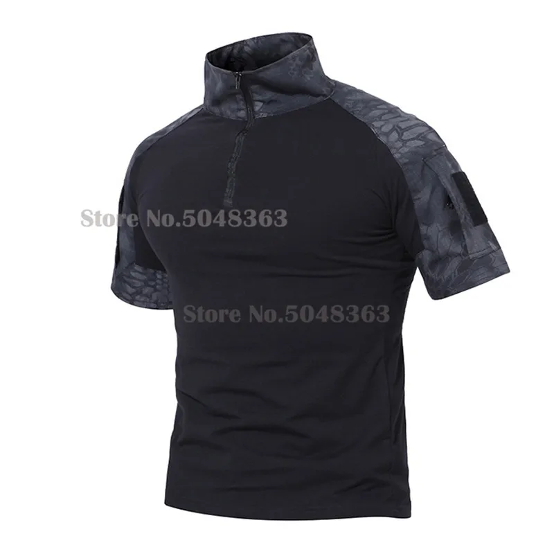 Камуфляжная Военная тактическая рубашка Multicam Мужская камуфляжная футболка с