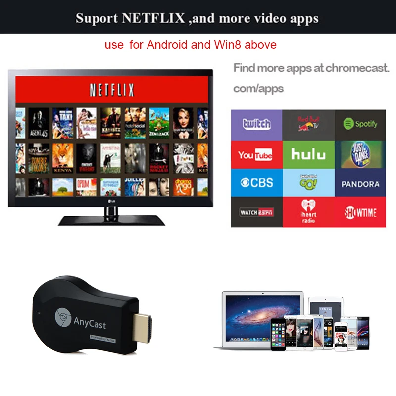 Горячие HFLY адресации любому устройству группы m9 плюс WI FI HDMI ADAPTERTV Stick miracast/AIRPLAY/DLNA