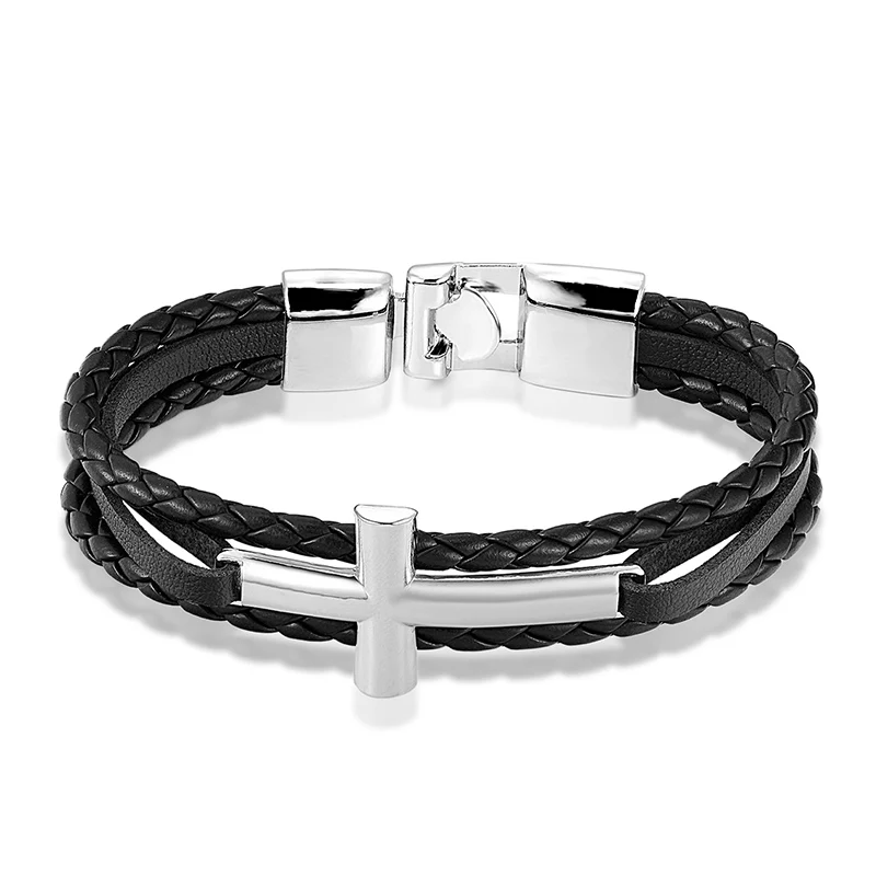 

Janeyacy 2018 New Brand Bracelet Men's Bracelet Fashion Leather Bracelet Buckle Friendship Men's Lady Bracelet Pulseras