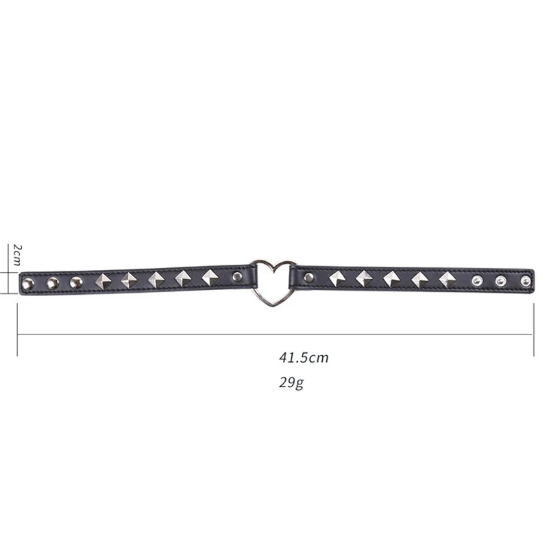 БДСМ сексуальное кольцо ошейник в форме сердца Кожаный Галстук шейный поводок