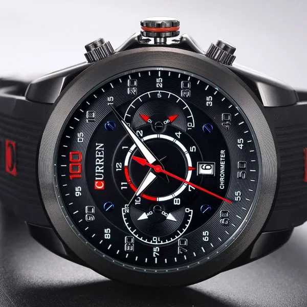 CURREN Мужские часы спортивные водонепроницаемые до 30 м|watch cartoon|watch handwatch tv on mobile phone |