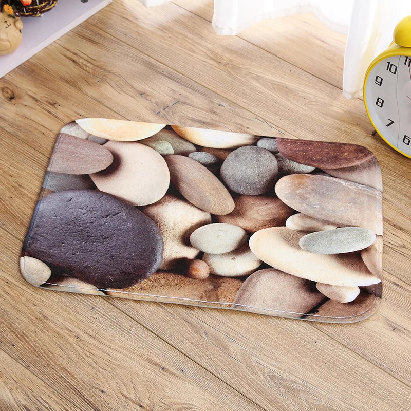 Креативный Европейский тип 3d каменный коврик для прихожей Противоскользящий