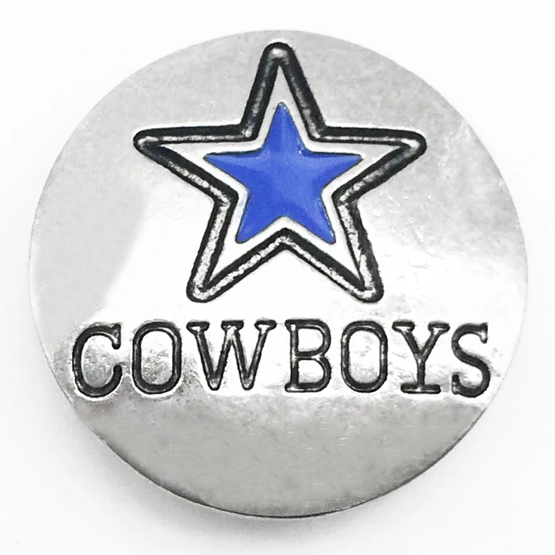 COWBOYS FM7160 металлическая кнопка NCAA футбол Джорджия STEELERS Канзас state ALABAMA COLTS Tennessee COWBOYS Великобритания дельфины - Окраска металла: COWBOYS