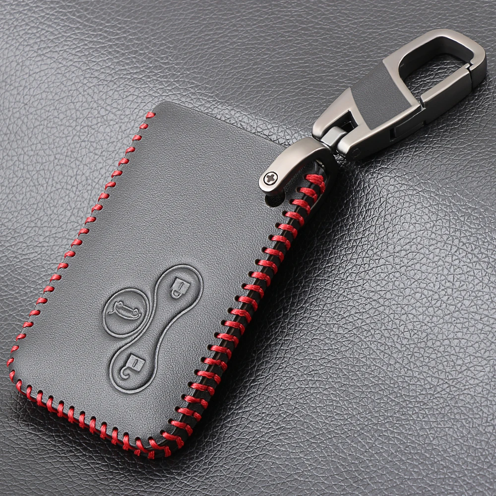 3 Buttons Leather Car Key Protection Case Cover For Renault Megane R.S. Scenic Card Shell | Автомобили и мотоциклы