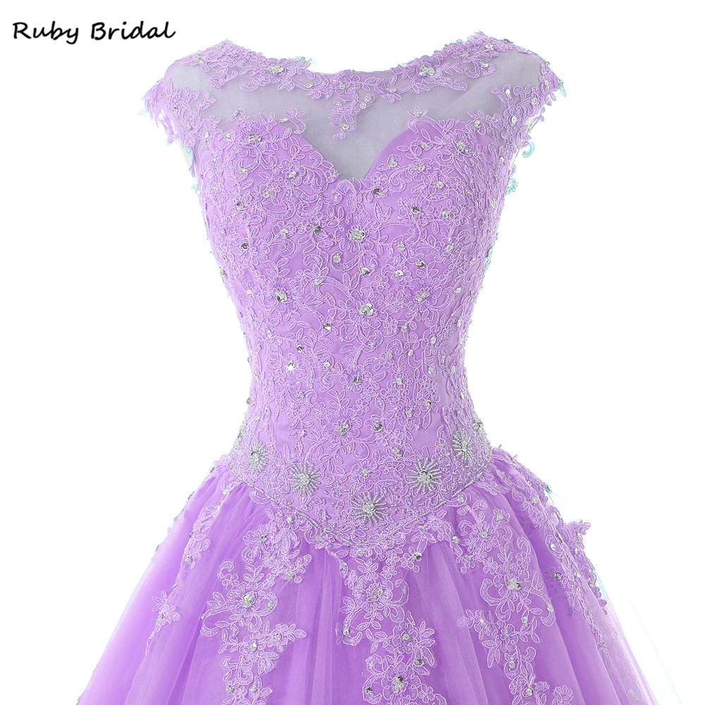 Ruby Bridal 2018 Sparking Crystal Organza Sweet для 15 вечеринок 16 Бальные платья с открытой спиной