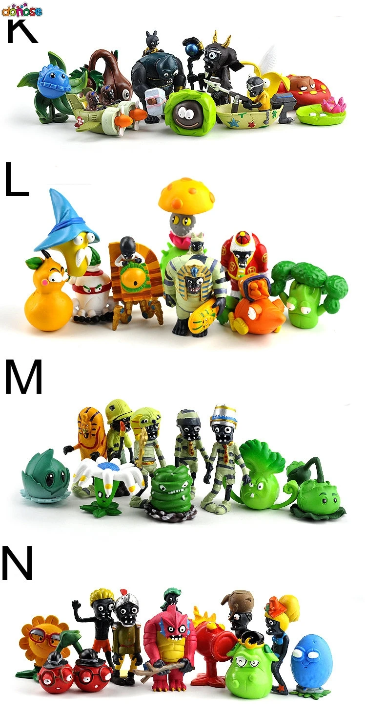 Plants vs Zombies фигурки 2 5 6 см PVZ 40 шт./компл. Коллекционные игрушки подарки Растения +