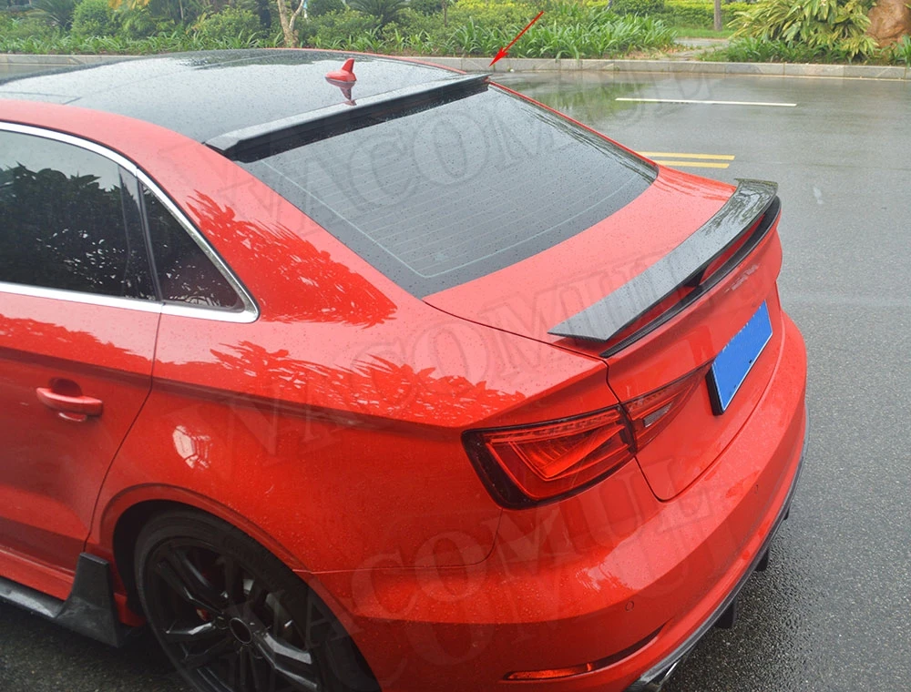 Углеродного волокна задний спойлер для Audi A3 S3 Седан 4 двери