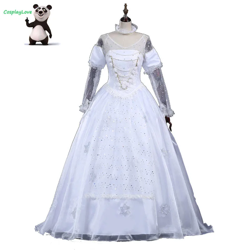 Dress Косплей из фильма «любовь», «Алиса в стране чудес», белое платье королевы на заказ, карнавальный костюм для детей, взрослых женщин - Цвет: Dress