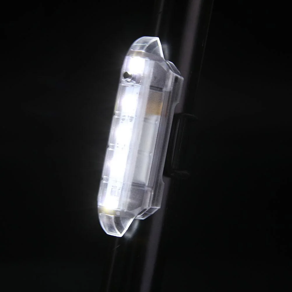 USB перезаряжаемые задний фонарь безопасности легкий водонепроницаемый 5LED