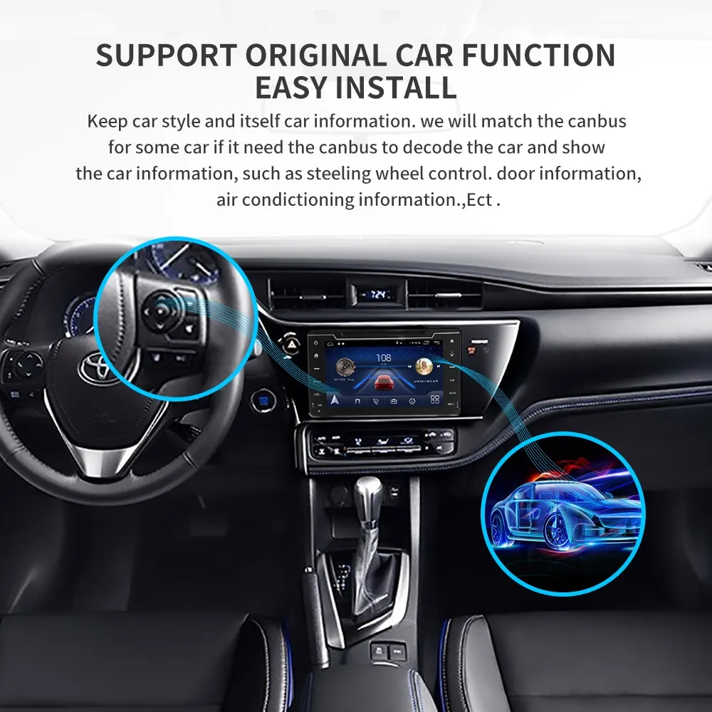 Ips сенсорный экран DSP звук Android 9,0 2 DIN 4g Lte радио для toyota harrier gps dvd-плеер стерео навигация