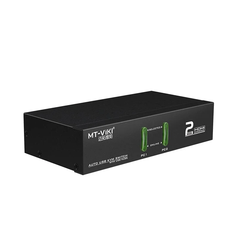 Mt-viki 2 порта HDMI KVM переключатель с аудио Авто горячий ключ Переключение USB