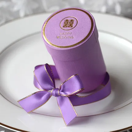 20 шт. креативные цилиндрические коробки для конфет свадебные сувениры и