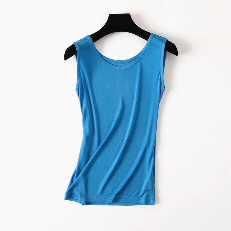Летнее нижнее белье из натурального шелка большие размеры женские топы майка