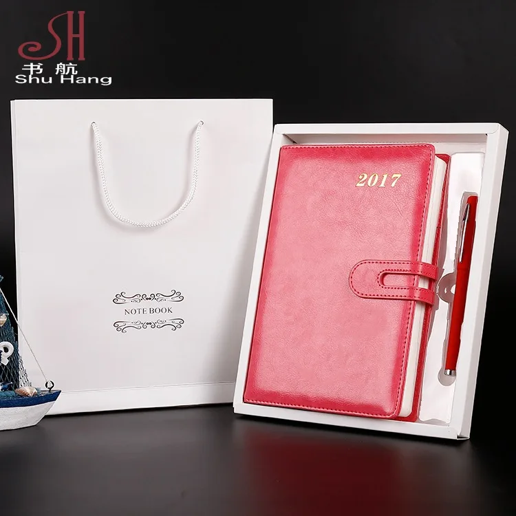 

2017 Calendar Notebook Business Notebook With Pen And gift box 2017 New year Gifts