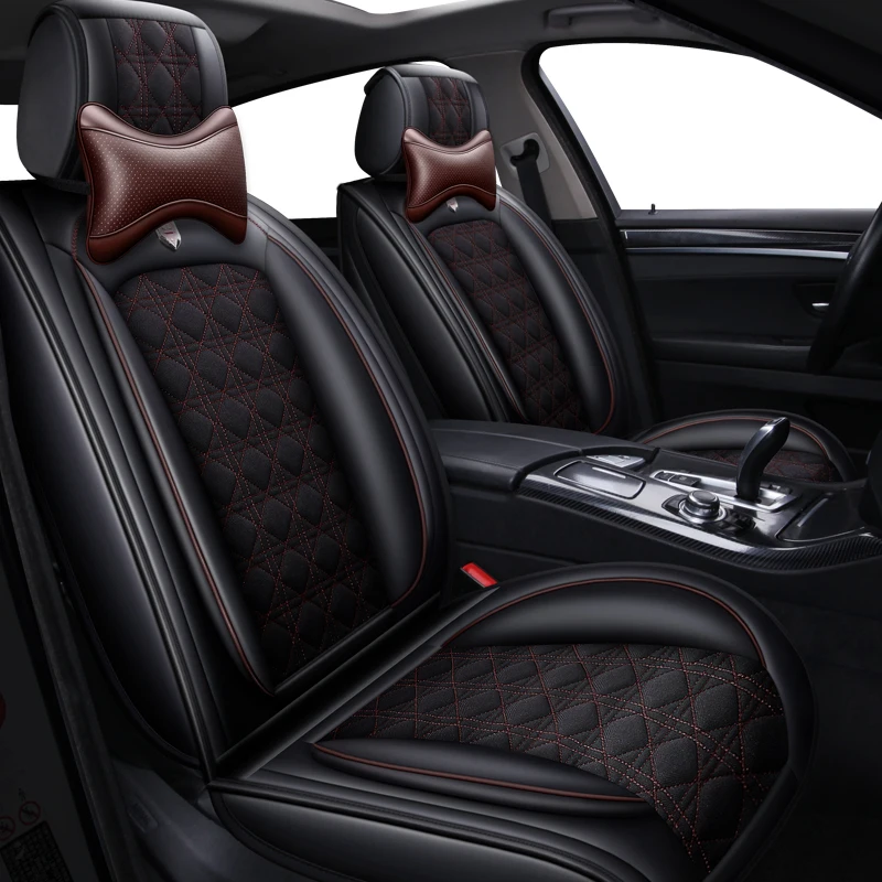Универсальный чехол для автомобильных сидений из кожи и льна infiniti fx fx35 fx37 g25 g35 q50