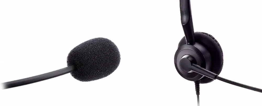 Проводные наушники Wantek с микрофоном и регулятором громкости для Avaya 1416 2420 5410 Polycom VVX 300 Nortel NEC