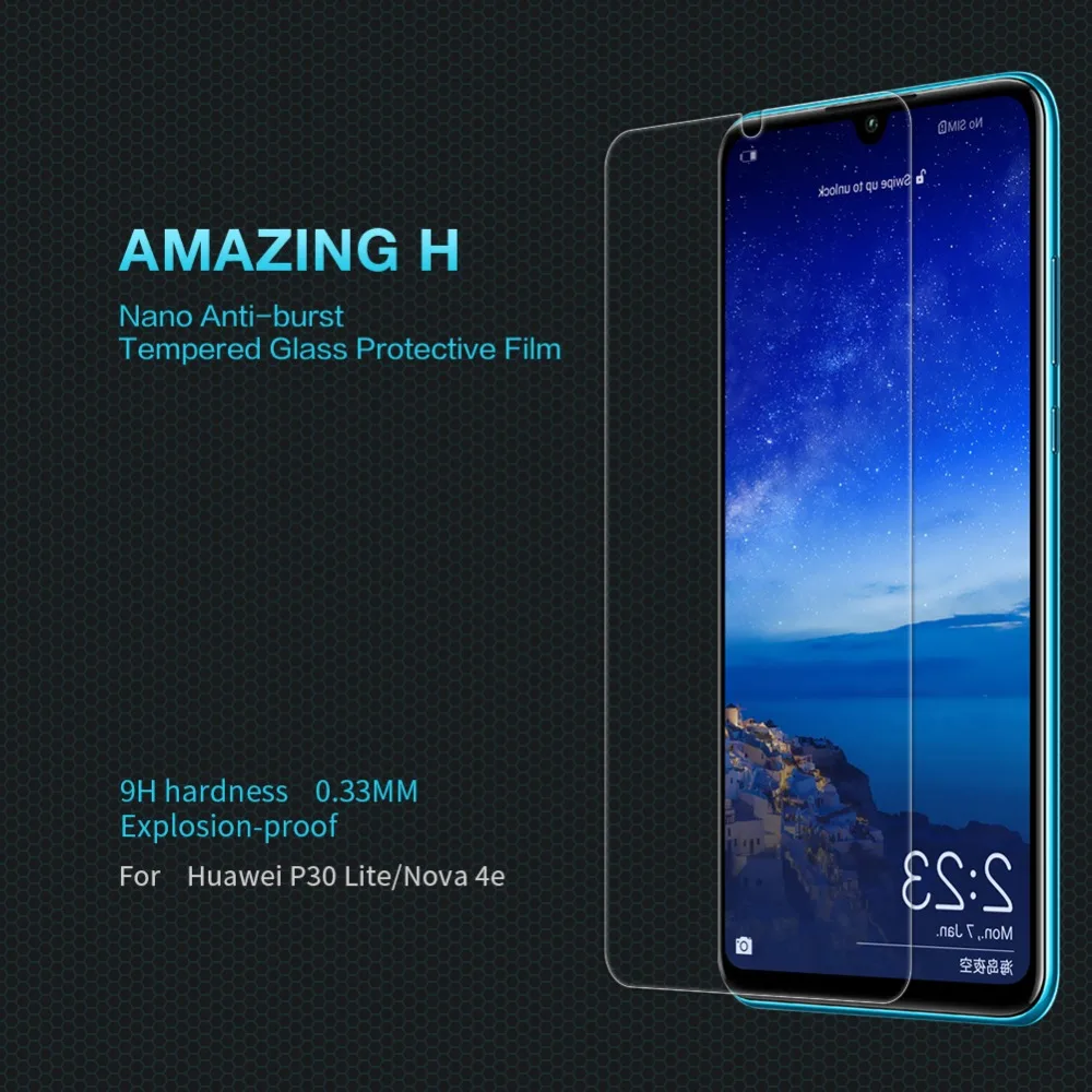 Huawei P30 Lite стекло Nillkin 9H жесткий 0,33 мм ультра-тонкий протектор экрана из закаленного стекла для huawei P30 Lite Nilkin HD стеклянная плёнка