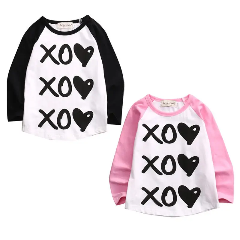 Новинка 2017 года сезон весна-осень Детские футболки для девочек и мальчиков топы