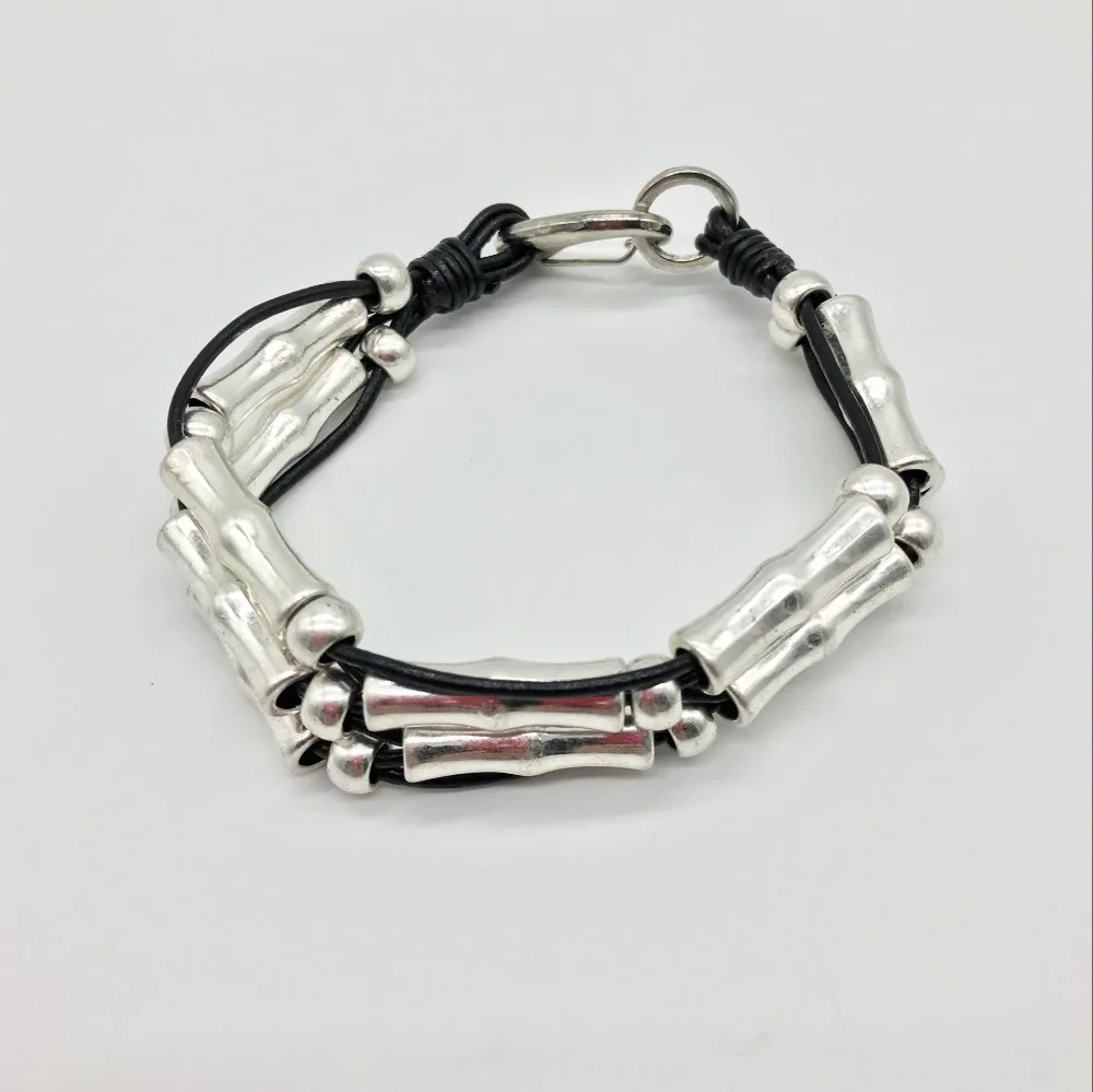 Новинка 2017 Воловья веревка ручная работа Восстановленный Древний браслет 180 мм