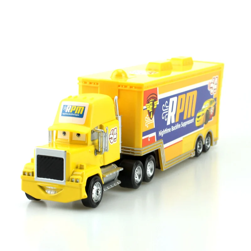 

100% Original Pixar Cars No.64 Mack Uncle Truck 1:55 Diecast Metal Plastic And Alloy Model Car Loose Toys Set Lightning McQueen
