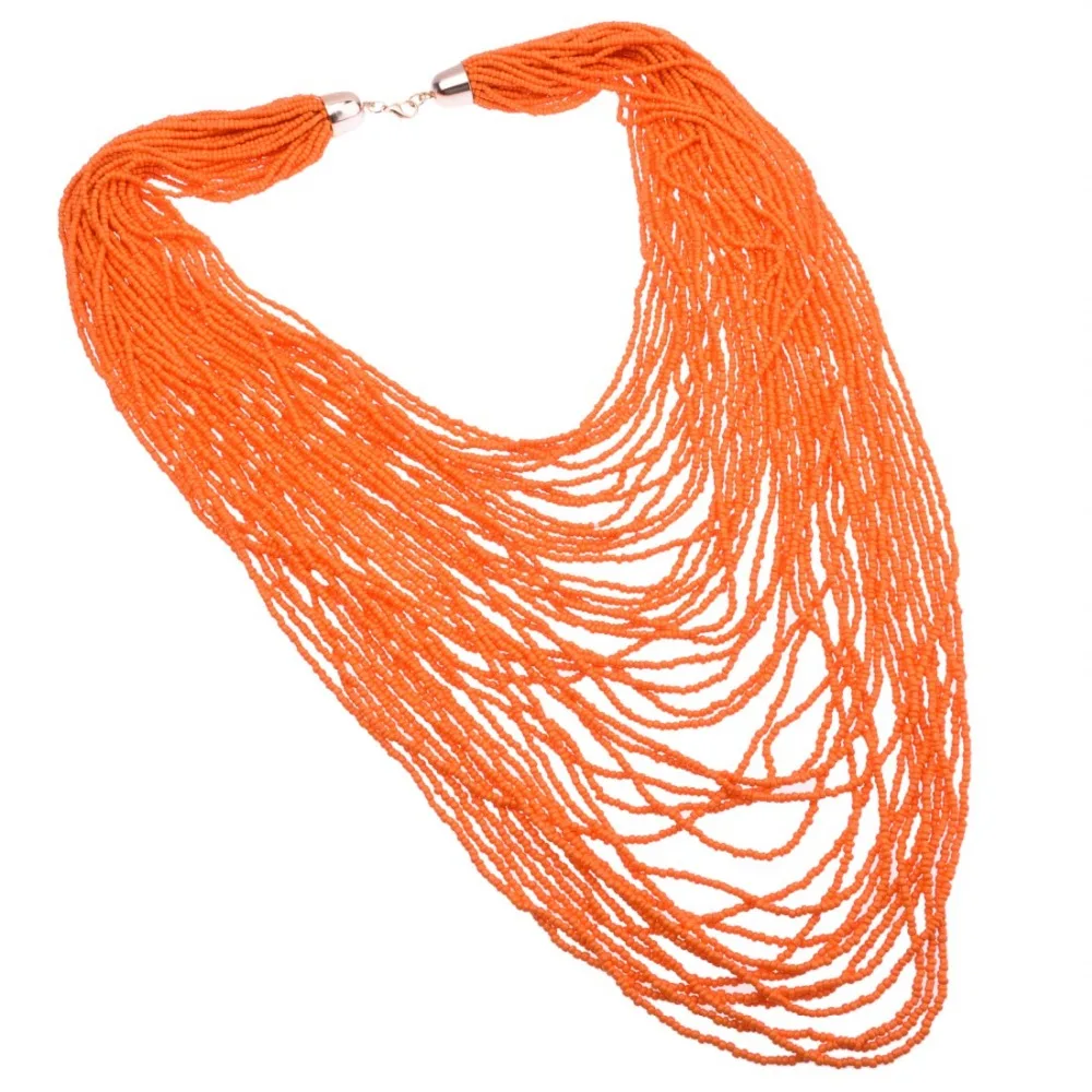 19 видов цветов 42 слойные бусины из смолы большое длинное массивное ожерелье хит