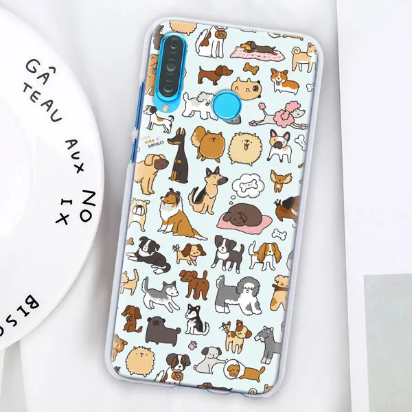011 Такса докси Цветок Собака Щенок Футляр для телефона для huawei P30 Pro P10 P20 P30 Lite P8 P9 Lite P Smart Plus чехол - Цвет: 011