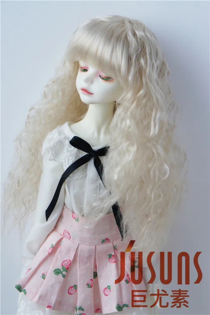 JD041 1/6 1/4 1/3 длинная волнистая кукла syntheitc мохер парики Suir для размера 6 7 дюймов 8 9 10