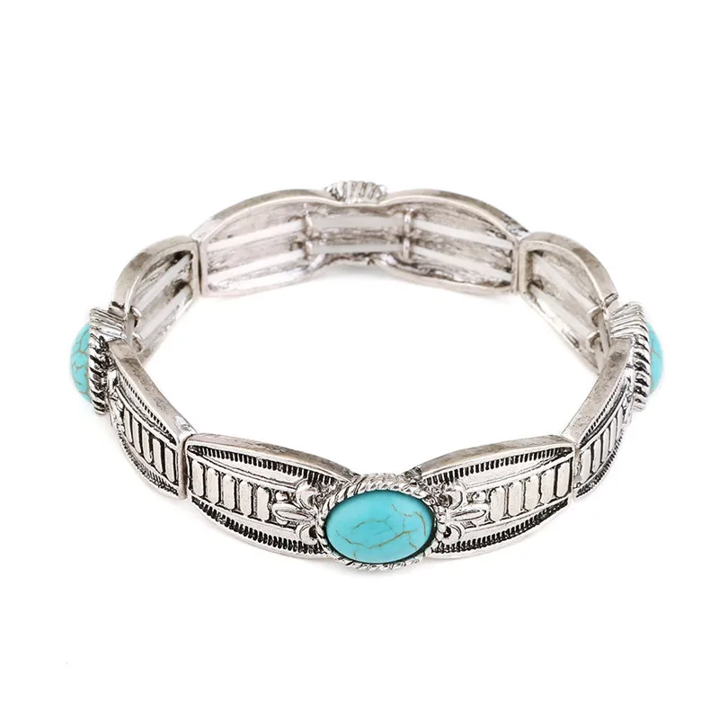 Коми, новинка, Boho, золотые, серебряные, бирюзовые браслеты для женщин и мужчин, металл, медь, смола, натуральный камень, модные браслеты с подвесками C50510 - Окраска металла: E10105