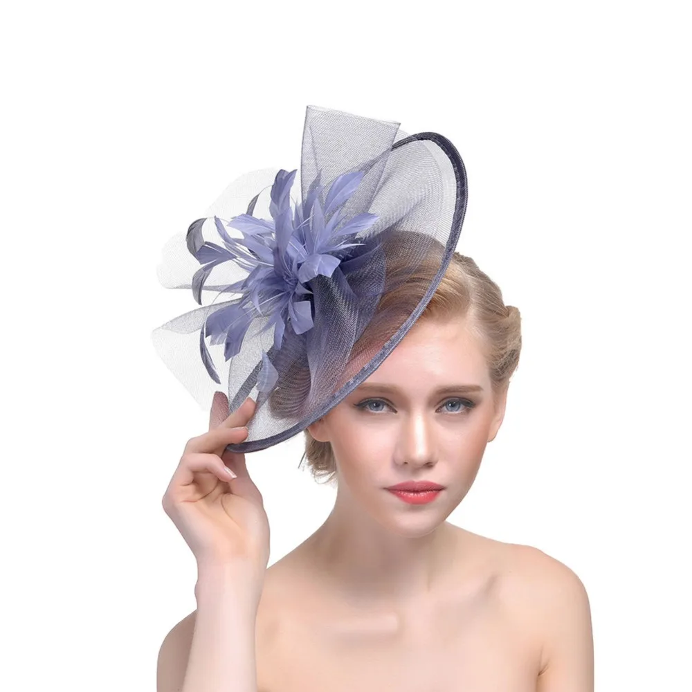 Женская винтажная перьевая Вуалетка элегантная Коктейльная Чайная Вечеринка