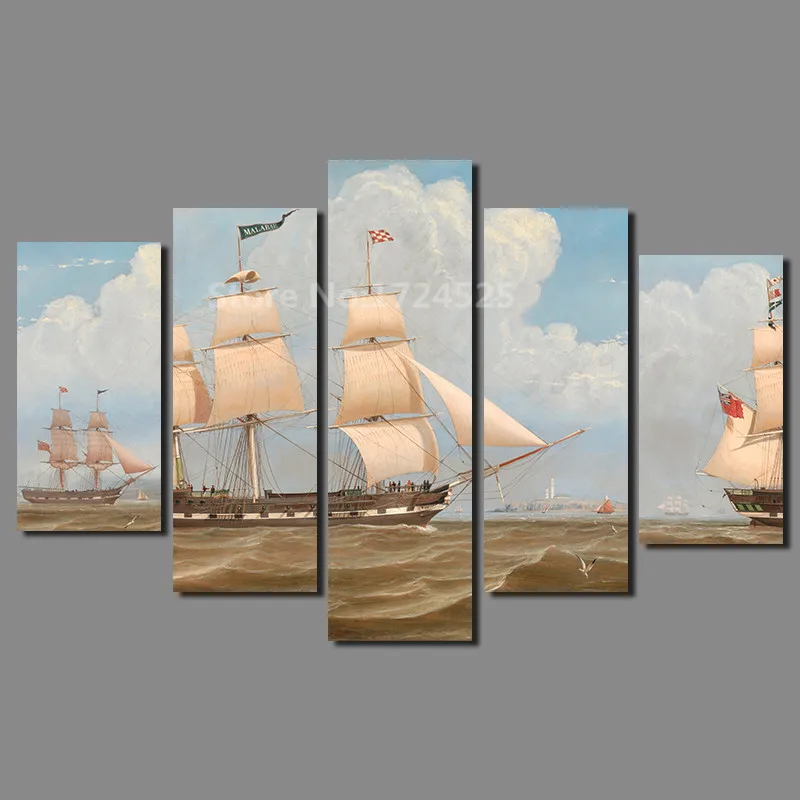 5 шт. без рамки HD печать европейские города строительство пейзаж холст живопись