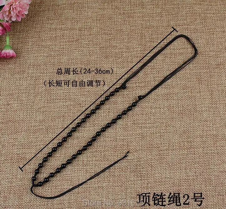 1 шт. ручной работы в китайском стиле бусы ожерелье для обсидиан нефрита черный