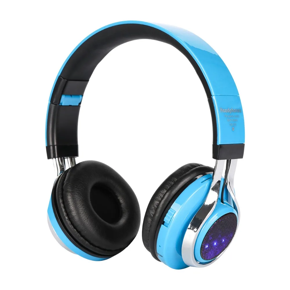 Модные большие беспроводные Bluetooth наушники светящиеся стерео шлем Аудио гарнитура спортивные наушники микрофон светодиодный светильник+ микрофон FM TF режим GT