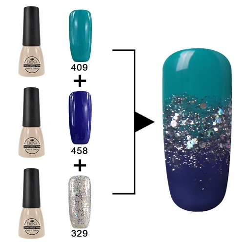 ZH-C052 Elite99 3 шт. Гель-лак Vernis 7 мл Гель-лак для ногтей кисть основа верхнее покрытие Vernis полуперманентный УФ-гель-эмаль DIY маникюрный салон - Цвет: ZH-C052