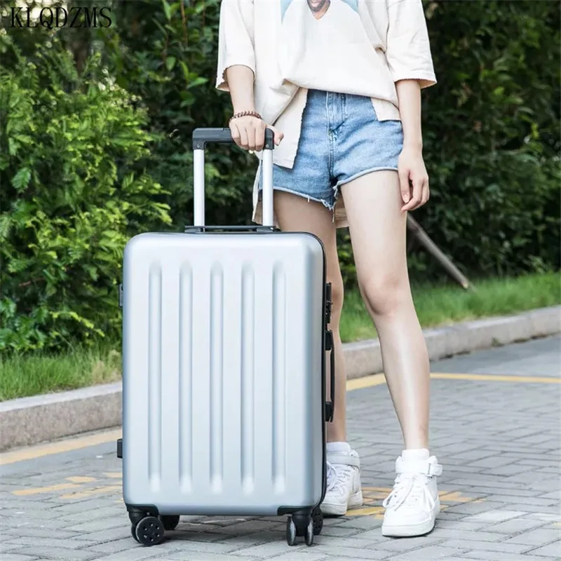 

KLQDZMS fashion rolling luggage spiner trolley suitcase ABS men women travel luggage on wheels