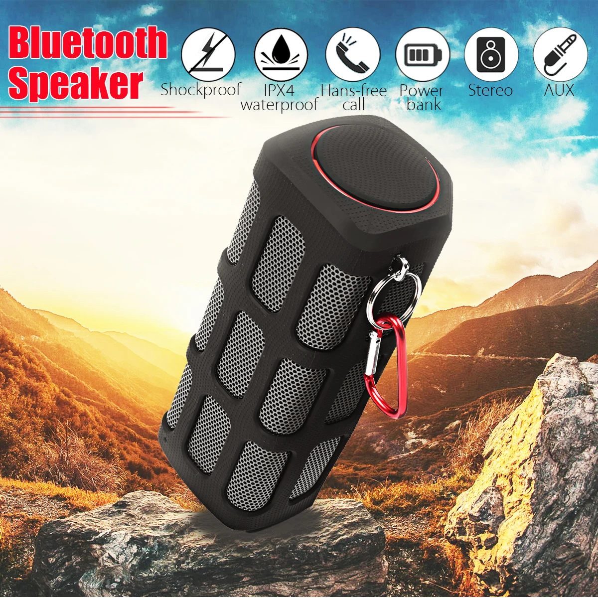 KINCO bluetooth динамик открытый беспроводной бас 30 часов 7000 мАч портативный динамик s Водонепроницаемость