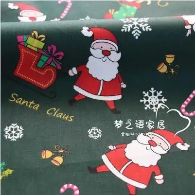 green snowman Syunss Рождественский Снеговик печати Хлопок Twill Ткань DIY ткани лоскутное Telas работа шитье дети игрушки постельные принадлежности стеганый Tecido ткань - Цвет: green snowman
